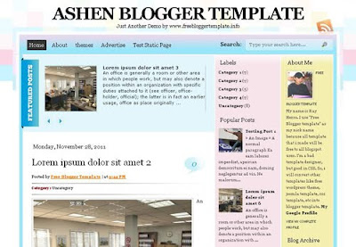 Ashen Blogger Template