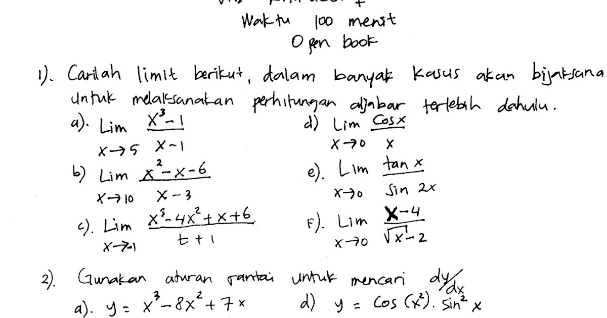 Materi Kalkulus 1 Teknik Sipil Dengan Materi Kalkulus 1 Teknik Sipil Dengan