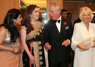 Ajay, Nita Ambani & Kajol with Prince Charles & Camilla at British Asian Trust