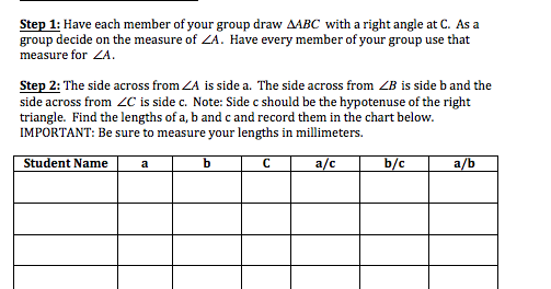MATHEMATICAL MUSINGS by mathteacher24: Teaching Trig Ratios in Geometry