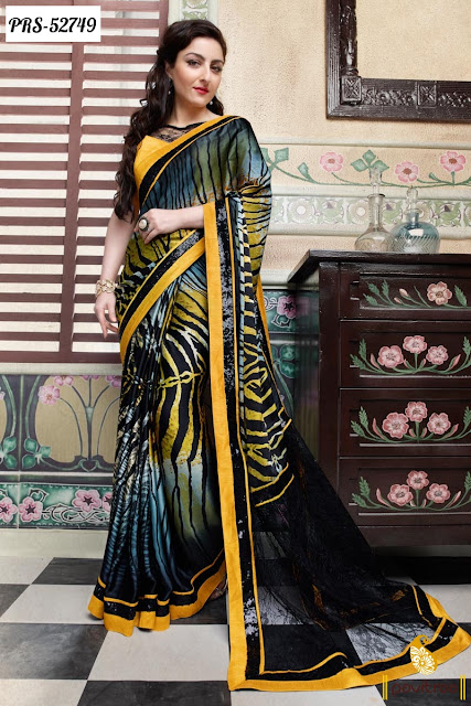 black net Soha Ali Khan special bollywood saree online shopping in lowest prices