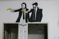 Zdobienie ścian, grafitti w klubie Sauna Marszałka Warszawa