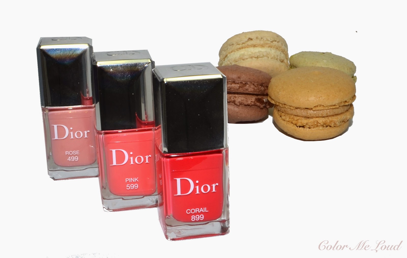 Dior Vernis #499 Rose, #599 Pink, #899 Corail from Rouge Brilliant Collection, Review, Swatches & Comparison