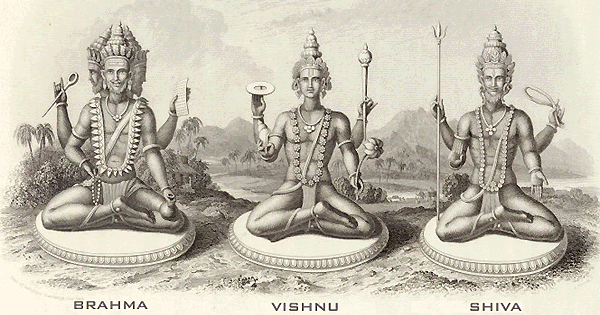 Gambar Trimurti - Divina Trindade Hindu