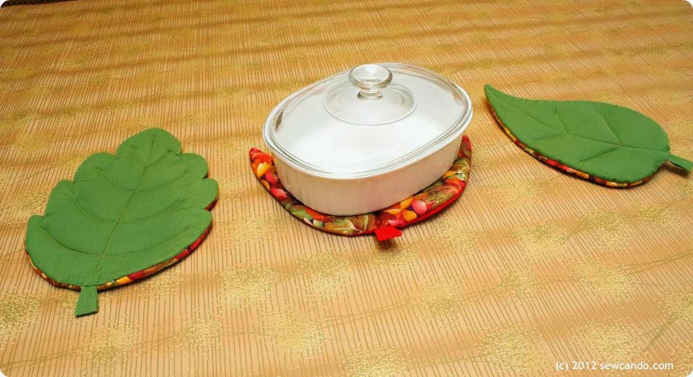 Sew Can Do Tutorial Time Fall Leaf Potholders & Table Protector Pads