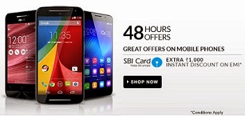 (Over) Extra Rs.1000 OFF on Mobile Handsets / Tablets on EMI with SBI Cards @ Flipkart (Offer Valid for 48 Hours)