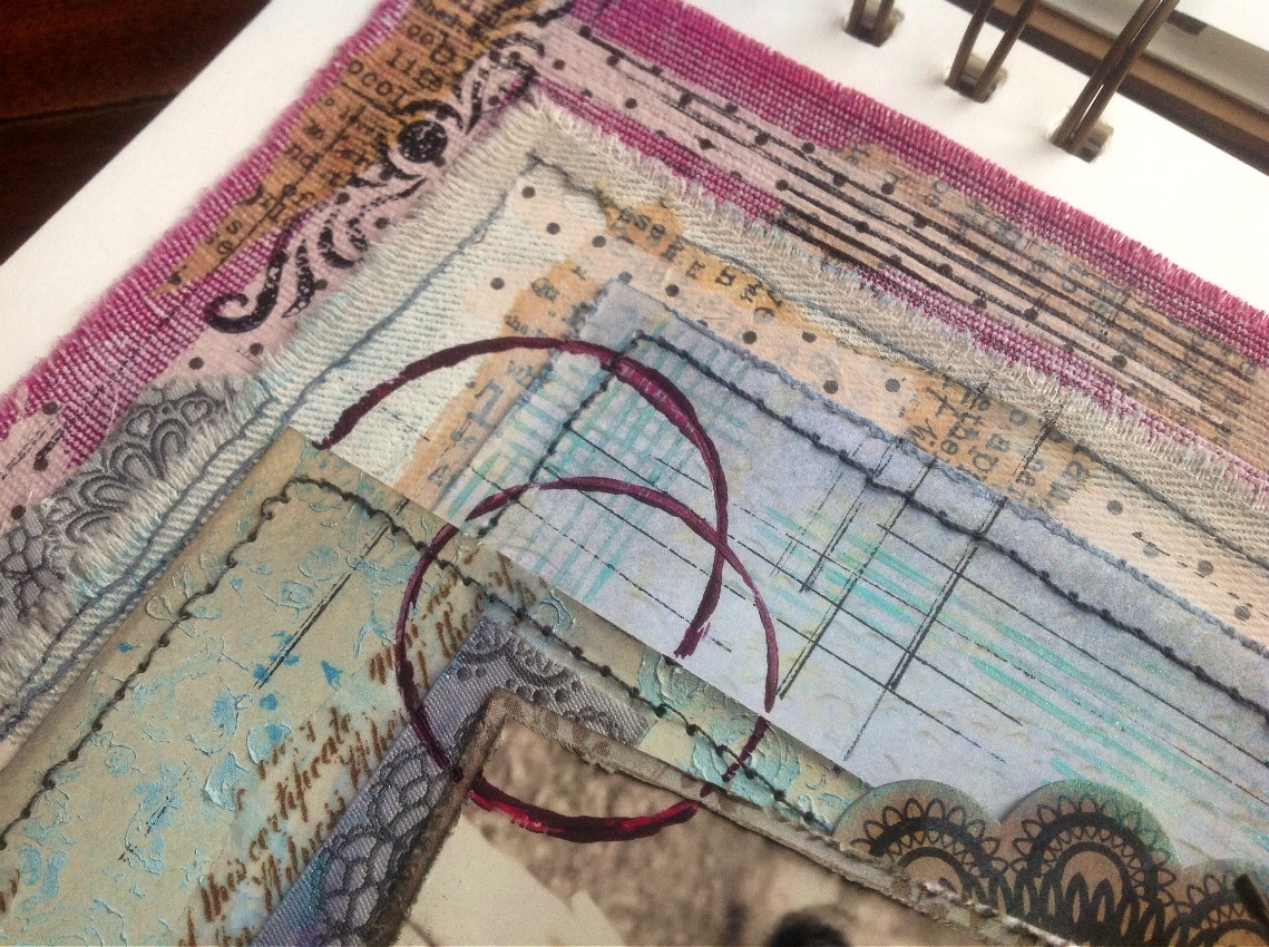 Mixed Media Place fabric collage