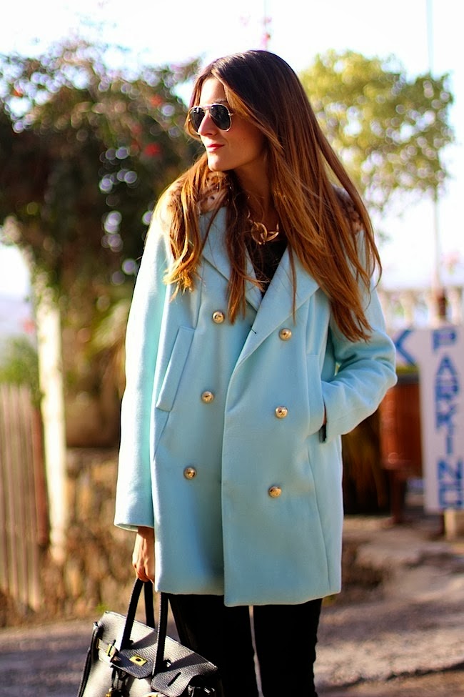 Marilyn's Closet FASHION BLOG Baby Blue Coat