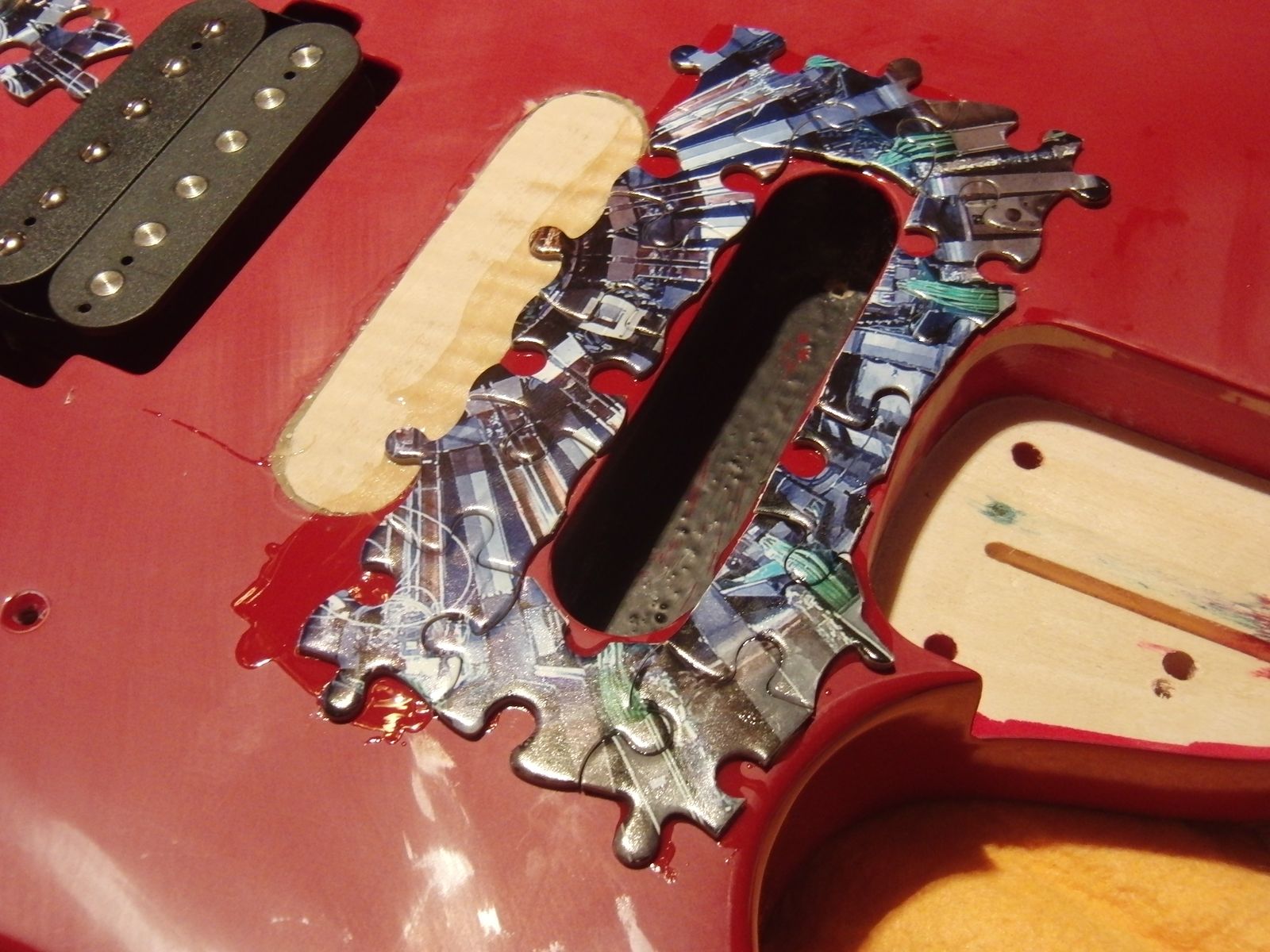 The CMS Guitar Gluing the pieces on
