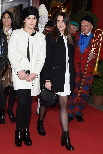Princess Stephanie of Monaco and her daughters Camille Gotlieb and Pauline Ducruet attend the 39th International Monte-Carlo Circus Festival