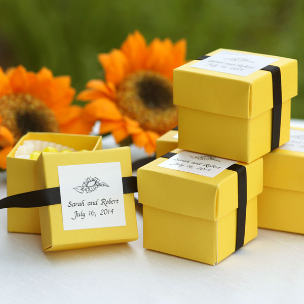 Silver Wedding Invitations Yellow Wedding Favor Ideas