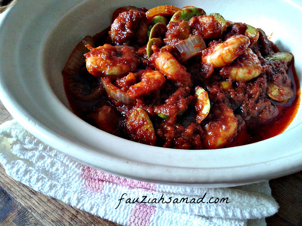 Fauziahsamadcom Sambal Tumis Udang Bubuh Petai