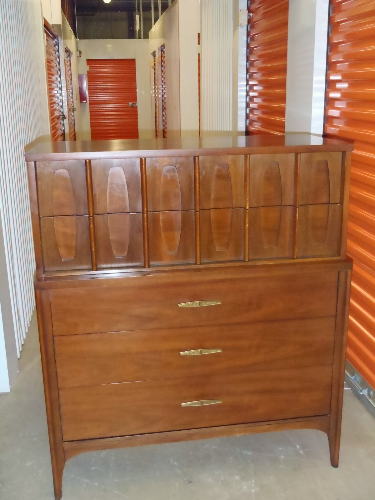 The Retrospective Modernist Kent Coffey Townhouse Highboy Dresser SOLD