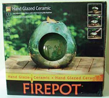 Firepot Hand Glazed Ceramic Black Beige Green by Bird Brain NEW 