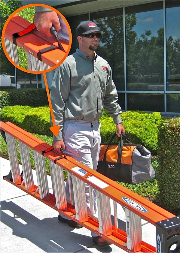 RobinsonSolutions Professional Window Cleaning Carrying Ladders The Safe Way StrapNGo
