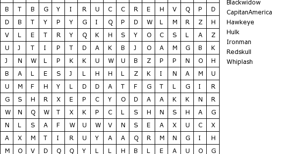 Críticas De Películas De Superheroes: Sopa de letras.