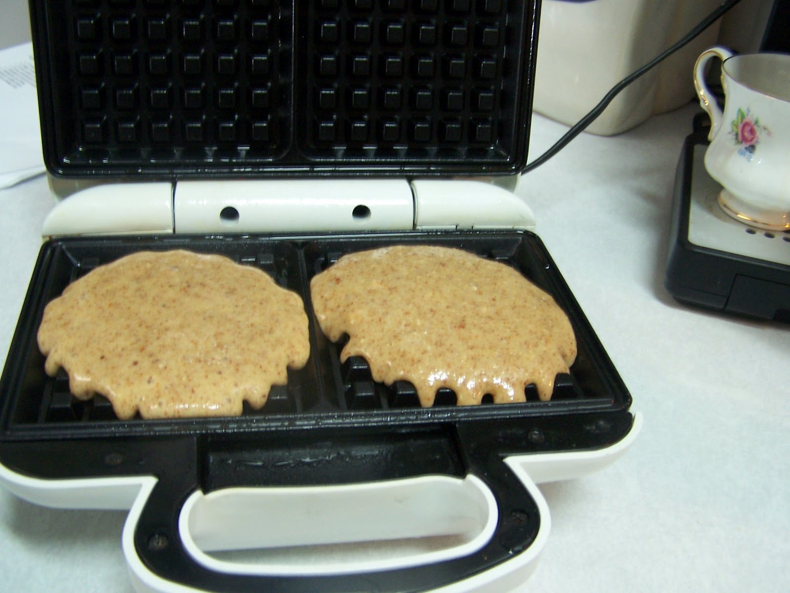 Gluten Free Low Carb Almond Meal Waffles Skinny GF Chef healthy and