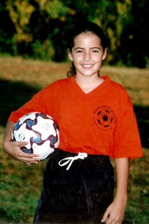 Lindsay with her soccer ball