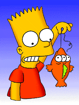 Bart Simpson Fishing