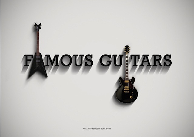 Famous Guitars Illustrations