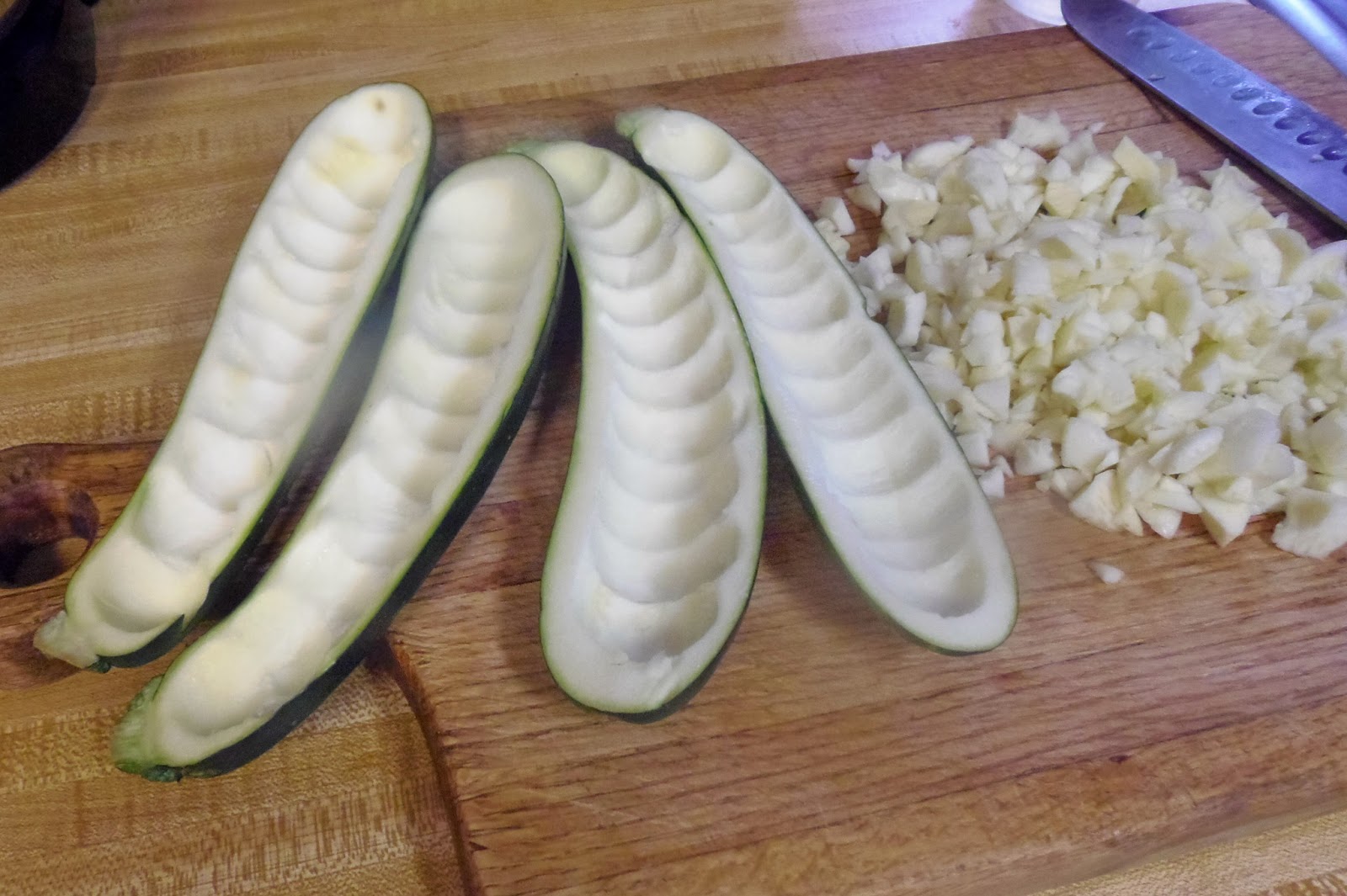 Glo's Kitchen Sausage Stuffed Zucchini