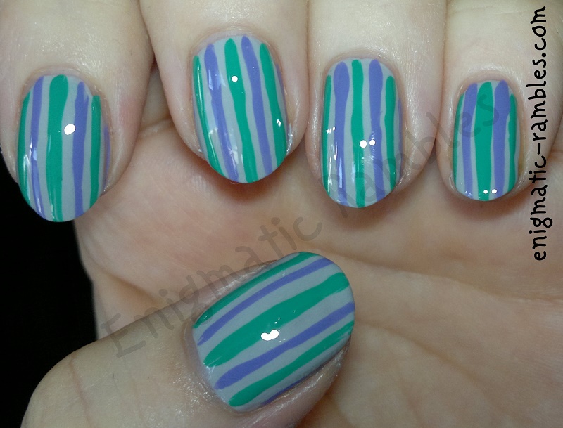 Stripe Nails stripes-lines-dotticure-nails-nail-art-sally-hansen-Dorian-gray-elf-teal-blue-mua-frozen-yoghurt