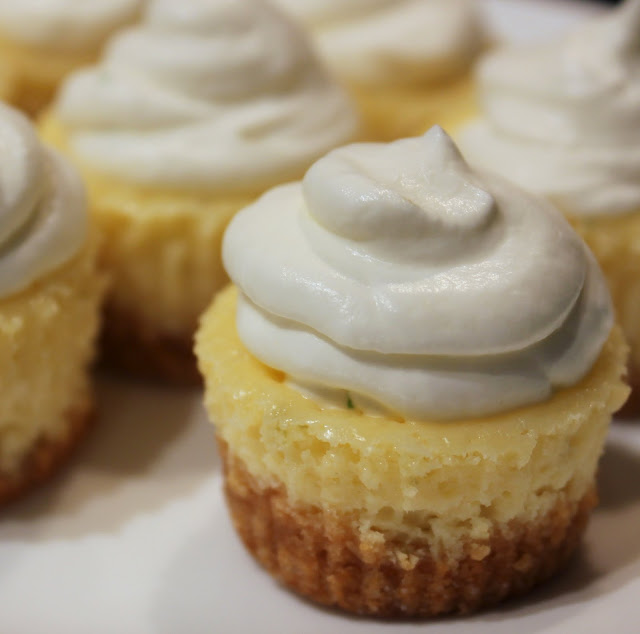 Everything in the Kitchen Sink Key Lime Baby Cheesecakes