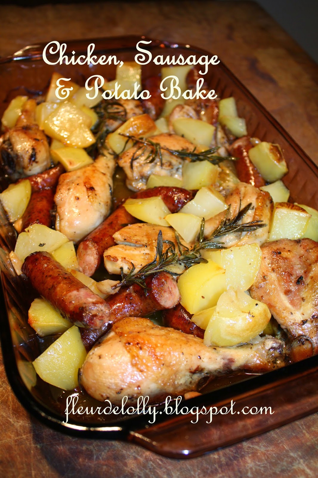 Fleur de Lolly Chicken, Sausage & Potato Bake