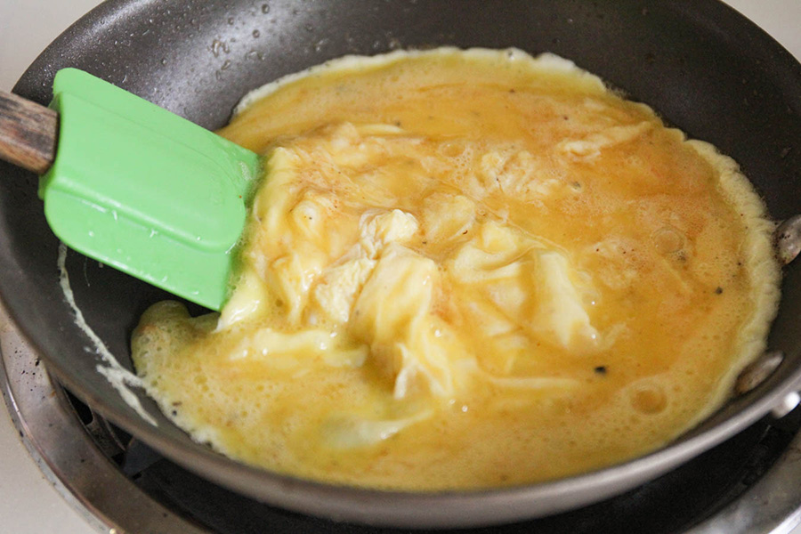 The Baker Upstairs Bacon Bleu Cheese Omelette