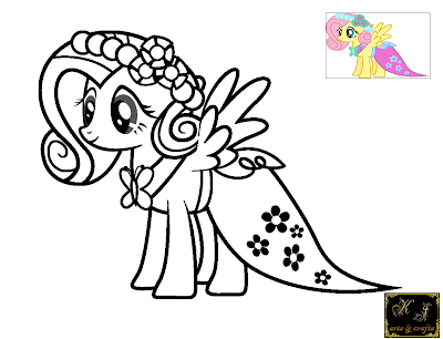 My Little Pony Coloring Pages Fluttershy Gala – Colorings.net