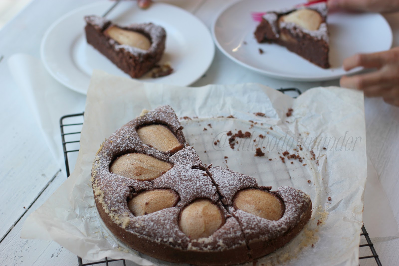 adobo down under Flourless pear and chocolate cake