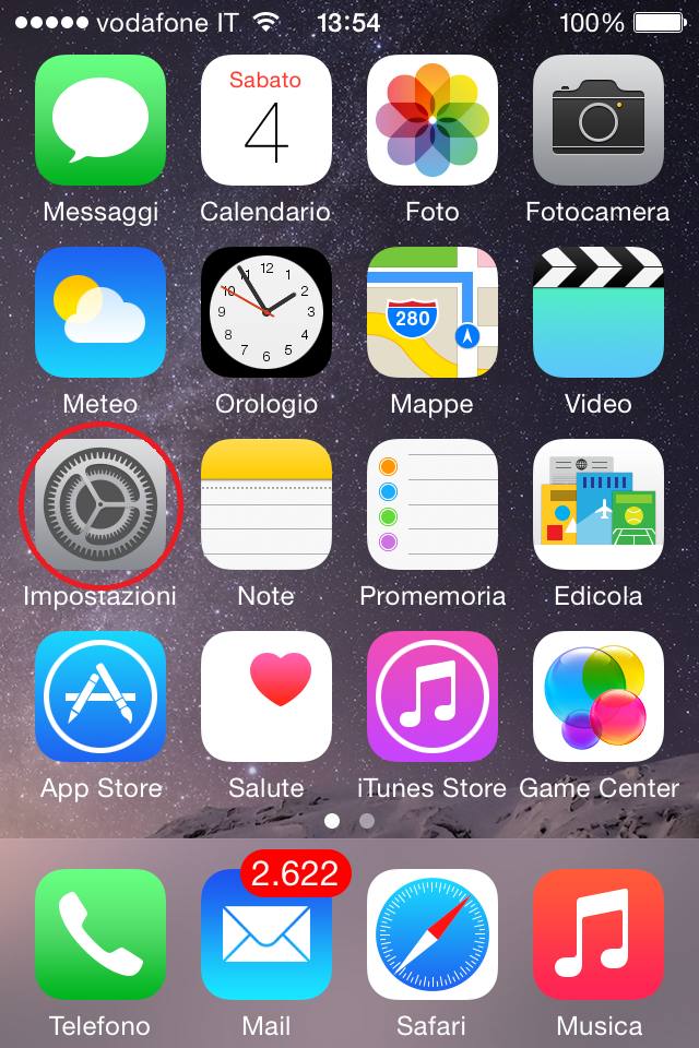 Schermata home (da iOS 7 in poi) si muove quando muovo il telefono