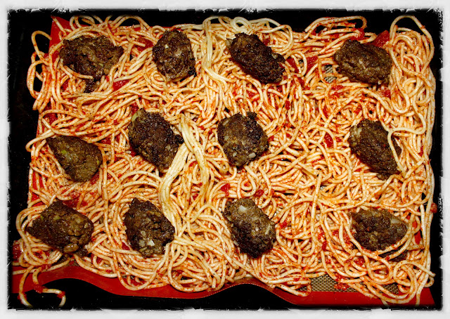 spaghetti on a stick, msmarmitelover's supper club