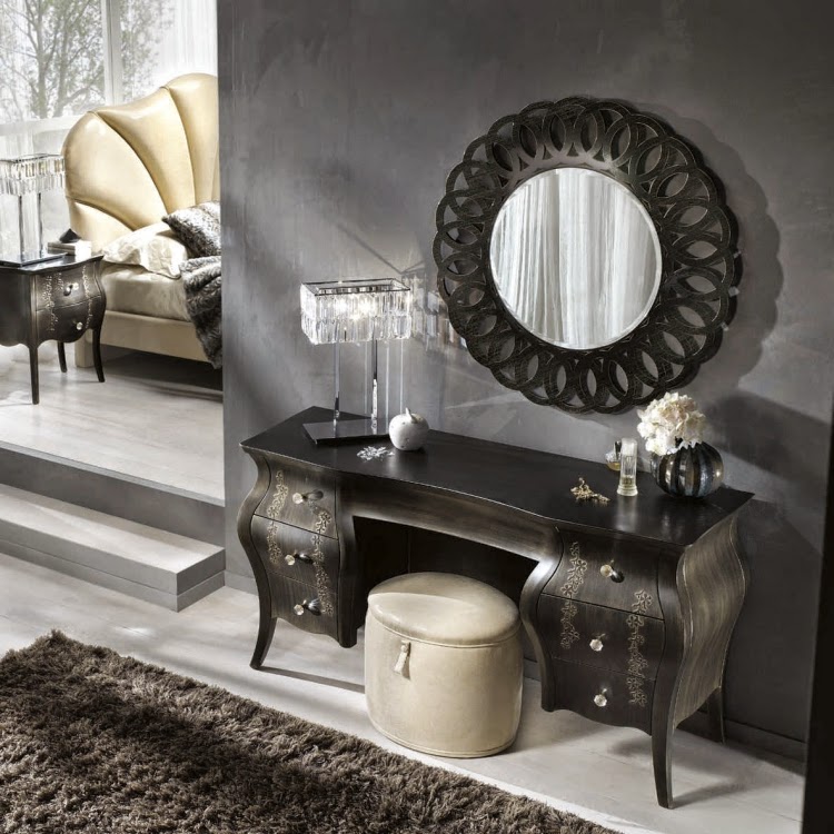 catchy Ideas for functional dressing table designs with elegant mirrors