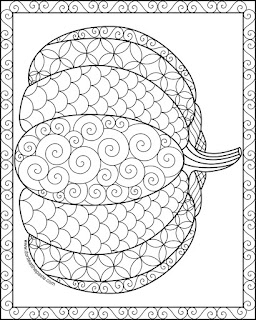 Pumpkin coloring page- in jpg and transparent png format. 