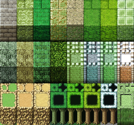 <Tileset> Ressources Forestières Outside_A4_Elf+Town