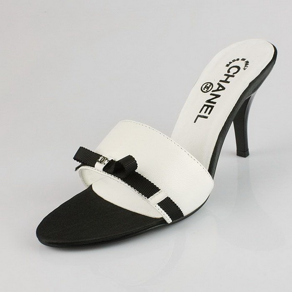 chanel white leather sandals