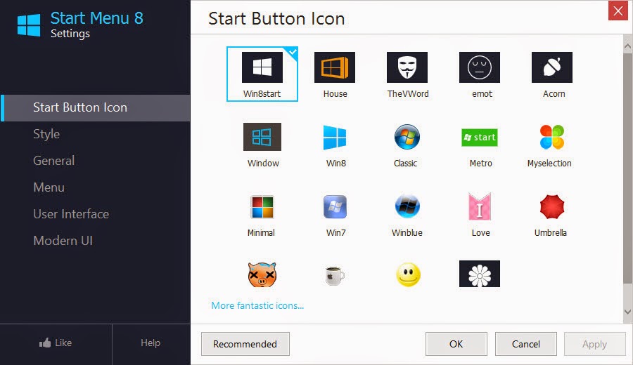 ติวเตอร์ขอแนะนำ ALT+S เข้าสู่หน้าตั้งค่าโปรแกรม Start Menu บน Windows 8.1