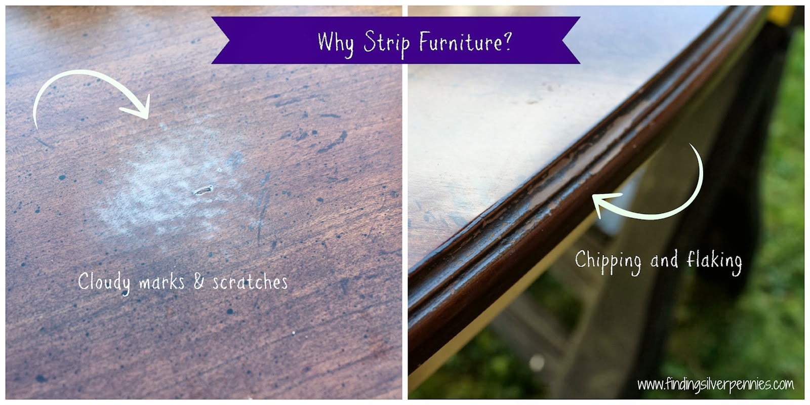 DIY How to Strip Furniture Finding Silver Pennies