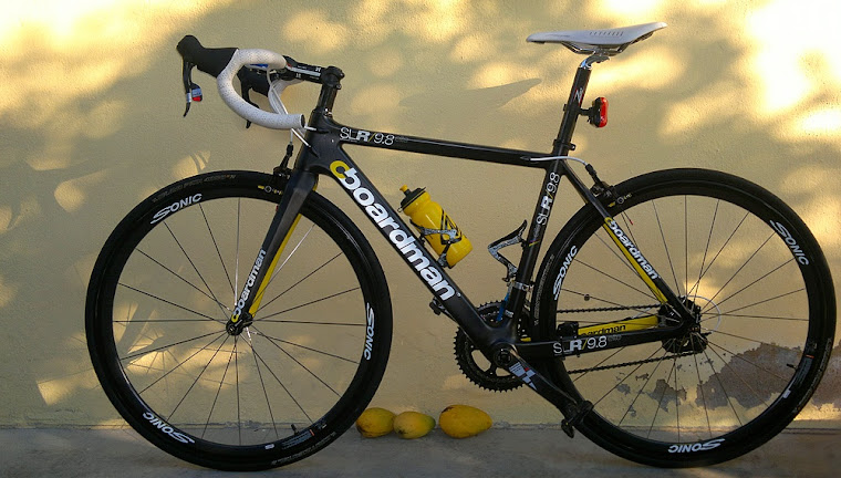 Yellow Boardman with Sonic wheels