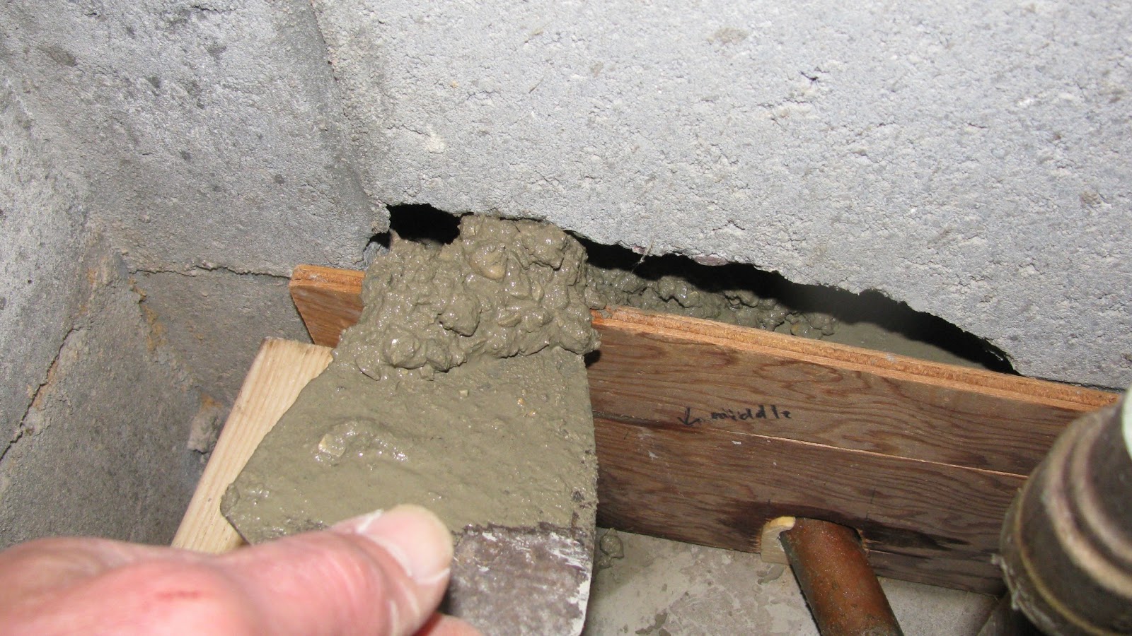 The Original Mechanic How to repair a large hole in a concrete block