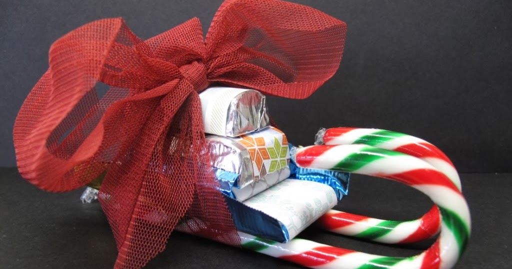 Craft Room Stamper Candy Cane Sleigh Treat Holder