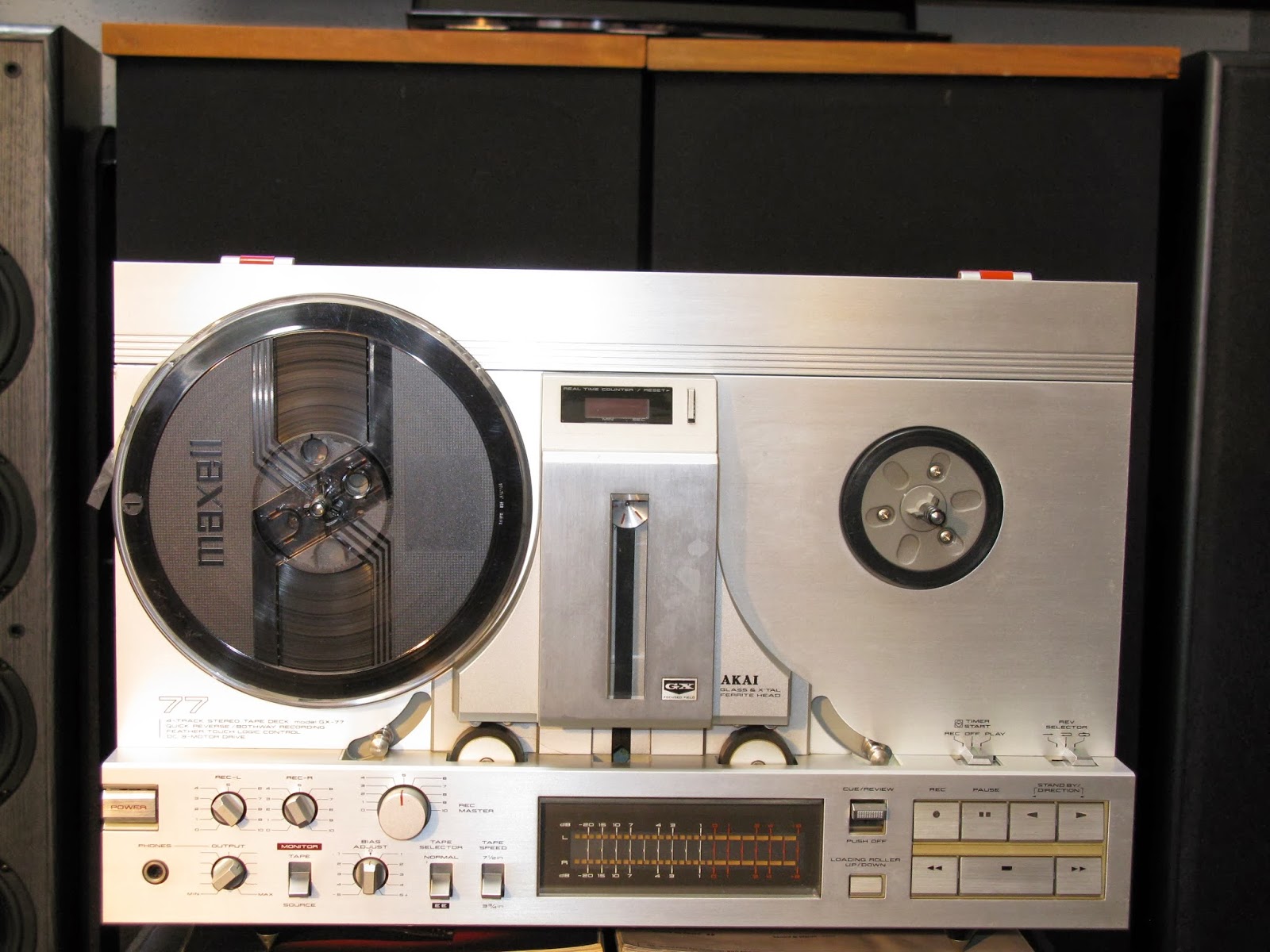Recycled Stereo Plus Akai GX77 Reel to Reel. Simply beautiful..