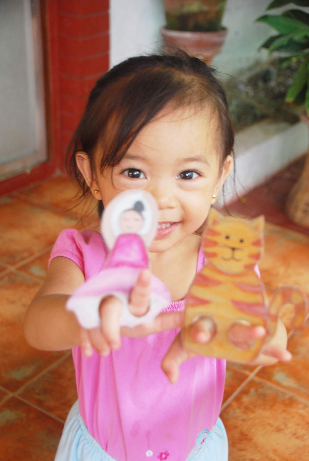 The Pink Doormat Cardboard Finger Puppets