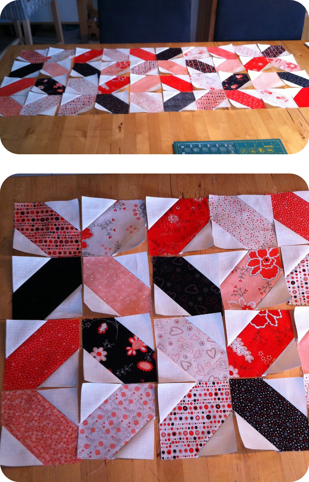 Kelly's Korner XO Table Runner and Mini Quilt