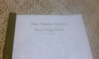 Hands On Math: Real Number Beer Pong (Extra Credit)