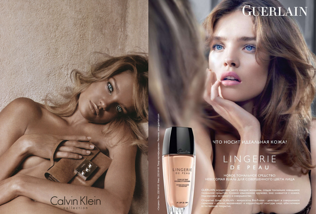 Para sempre Vodianova_Natalia Vodianova_campanha Calvin Klein_campanha Guerlain