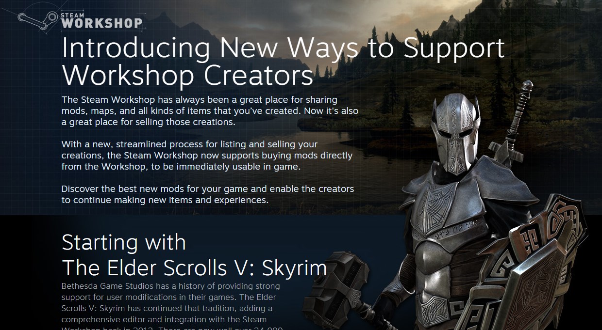 Kesempatan Buat Para Desainer Mod Game Dari Steam Workshop