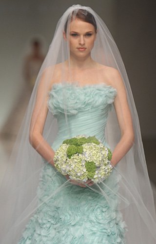 mint wedding dress