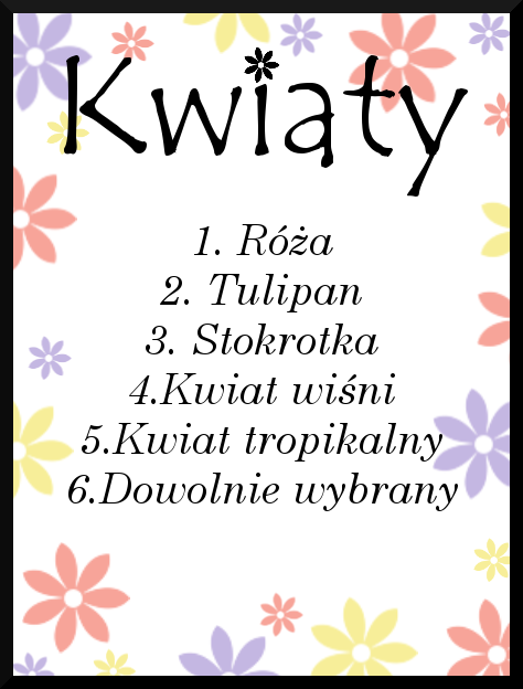 Projekt Kwiaty